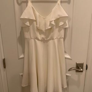 white, ruffle altered state dress